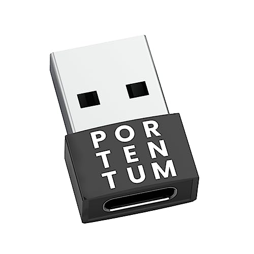 PORTENTUM USB auf USB C Adapter – 480 MB Geschwindigkeit – Premium-Zink ermöglicht mit hoher Hitzebeständigkeit – Adapter USB auf USB C mit nur 4 Gramm von PORTENTUM