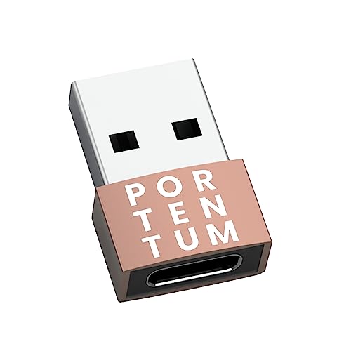 PORTENTUM USB auf USB C Adapter – 480 MB Geschwindigkeit – Premium-Zink ermöglicht mit hoher Hitzebeständigkeit – Adapter USB auf USB C mit nur 4 Gramm., ROSÉGOLD PORTENTUM USB auf USB C Adapter – 480 MB Geschwindigkeit – Premium-Zink ermöglicht mit hoher Hitzebeständigkeit – Adapter USB auf USB C mit nur 4 Gramm., ROSÉGOLD von PORTENTUM