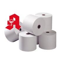 20 Stück Apothekenrollen, Kassenrollen, Normalpapier 76mm x 62m x 12mm Kern, mit Aufdruck Apothekenlogo Vorderseite 20 Stück Apothekenrollen, Kassenrollen, Normalpapier 76mm x 62m x 12mm Kern, mit Aufdruck Apothekenlogo Vorderseite von POS-Cardsysteme