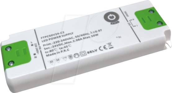 FTPC50V12-C2 - LED-Netzteil, 50,4 W, 12 V DC, 4,2 A, TÜV von POS POWER