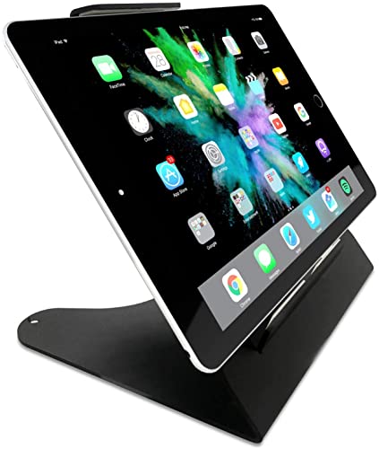 POS VALLEY Tablet-Halterung, universelle Tablet-Halterung, Verstellbarer Cash Point Stand Dock von 10'' bis 13'' für iPad Pro, iPad Air, Samsung S10, S9, etc. (Schwarz) von POS VALLEY