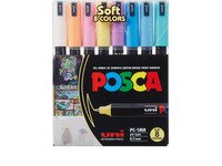 POSCA Marker Set Soft Colours, PC-1MR 8 Stk. von POSCA