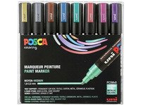 POSCA Markerset PC-5M, 8 verschiedene Metallic-Farben von POSCA
