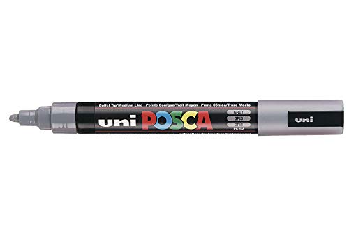 Posca Uni-Ball Marker PC-5M – Grau – Einzelstift von POSCA