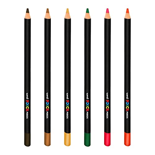Posca Uni Buntstift – Professionelle Öl- und Wachs-Buntstifte – KPE-200 – 6 Stück Posca Uni Buntstift – Professionelle Öl- und Wachs-Buntstifte – KPE-200 – 6 Stück von POSCA