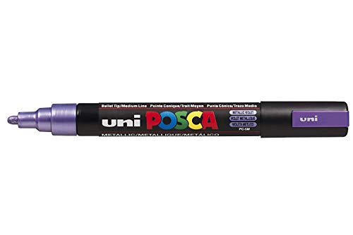 Uni-Ball Posca PC-5M Marker, Metallic-Violett, 1 Stück von POSCA