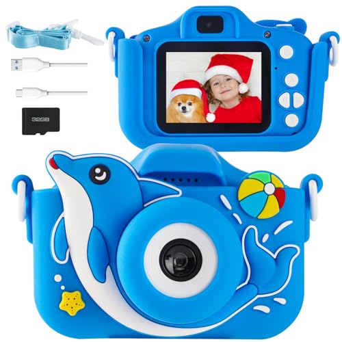 Kinderkamera, POSO Kinder Kamera mit 32GB SD-Karte, 1080P HD Digitalkamera für Kinder, 2,0"-Bildschirm Fotoapparat für Jungen und Mädchen Kinder Kamera Jungen ab 4, Weihnachtsspielzeug für 4-10 Jahre von POSO