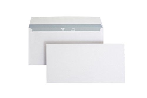 POSTHORN Briefumschlag DIN Lang (110x220mm) haftklebend weiß 80g FSC 1000 Stück von POSTHORN BY BONG