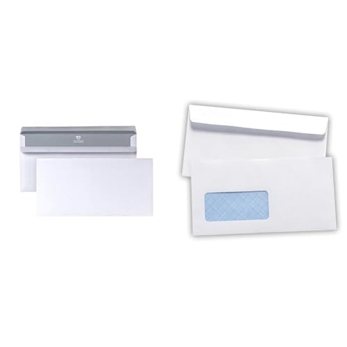 POSTHORN Briefumschlag DIN lang (100 Stück) & 100 Briefumschläge mit Fenster DIN von POSTHORN MADE BY BONG