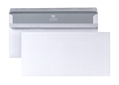 POSTHORN Briefumschlag Din Lang (110x220mm) selbstklebend weiß 75g 1000 Stück von POSTHORN