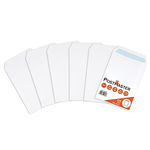 Postmaster Briefumschläge, A5, haftklebend, 100 g/m², weißes Papier, 25 Stück von Postmaster