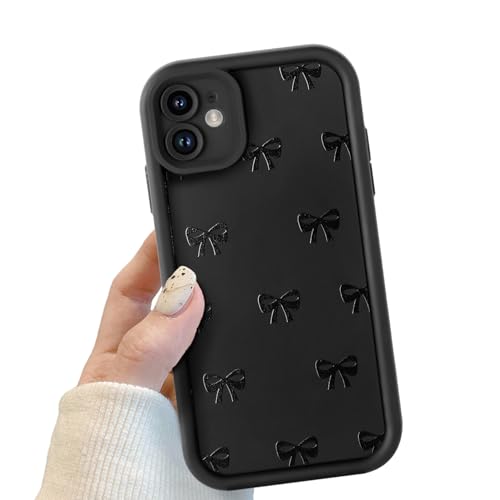 POTOK Handyhülle für iPhone 11 Schwarz, Handyhülle mit Schleife Muster Niedliches Hülle für Frauen Mädchen, Bumper Stoßfeste Schutzhülle für iPhone 11 POTOK Handyhülle für iPhone 11 Schwarz, Handyhülle mit Schleife Muster Niedliches Hülle für Frauen Mädchen, Bumper Stoßfeste Schutzhülle für iPhone 11 von POTOK