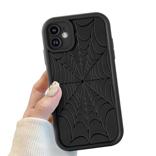 POTOK Handyhülle für iPhone 12 Schwarz, Handyhülle mit Spinnennetz Muster Niedliches Hülle für Frauen Mädchen, Bumper Stoßfeste Schutzhülle für iPhone 12 POTOK Handyhülle für iPhone 12 Schwarz, Handyhülle mit Spinnennetz Muster Niedliches Hülle für Frauen Mädchen, Bumper Stoßfeste Schutzhülle für iPhone 12 von POTOK