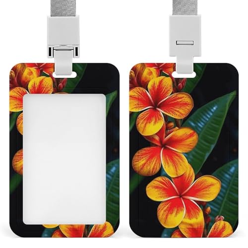 Auffälliger Ausweishalter mit hawaiianischen Blumen, vertikaler Kunststoff-Kartenschutz, langlebiger Ausweishalter für Lehrer, Krankenschwester, Beamte, Sicherheitspersonal Auffälliger Ausweishalter mit hawaiianischen Blumen, vertikaler Kunststoff-Kartenschutz, langlebiger Ausweishalter für Lehrer, Krankenschwester, Beamte, Sicherheitspersonal von POTSCBVW