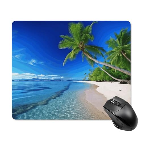 Blue Sea Mauspad mit Kokosnussbaum, quadratisch, Gaming-Mauspad, ultradünn, glatte Oberfläche und rutschfeste Gummiunterseite, wasserdicht, bequem, Mauspad für Computer, Laptop, 18 x 22 cm Blue Sea Mauspad mit Kokosnussbaum, quadratisch, Gaming-Mauspad, ultradünn, glatte Oberfläche und rutschfeste Gummiunterseite, wasserdicht, bequem, Mauspad für Computer, Laptop, 18 x 22 cm von POTSCBVW