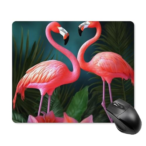 Flamingo Flowers_75091506 Mauspad, quadratisch, Gaming-Mauspad, ultradünn, glatte Oberfläche und rutschfeste Gummiunterseite, wasserdicht, bequem, Mauspad für Computer, Laptop, 18 x 22 cm Flamingo Flowers_75091506 Mauspad, quadratisch, Gaming-Mauspad, ultradünn, glatte Oberfläche und rutschfeste Gummiunterseite, wasserdicht, bequem, Mauspad für Computer, Laptop, 18 x 22 cm von POTSCBVW