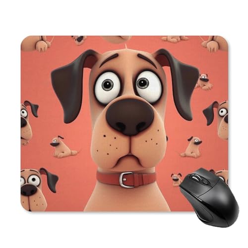 Hunde-Mauspad, quadratisch, Gaming-Mauspad, ultradünn, glatte Oberfläche und rutschfeste Gummiunterseite, wasserdicht, bequem, Mauspad für Computer, Laptop, 25 x 30 cm Hunde-Mauspad, quadratisch, Gaming-Mauspad, ultradünn, glatte Oberfläche und rutschfeste Gummiunterseite, wasserdicht, bequem, Mauspad für Computer, Laptop, 25 x 30 cm von POTSCBVW