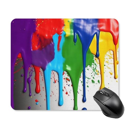 Mauspad mit Farbspritzern, quadratisch, Gaming-Mauspad, ultradünn, glatte Oberfläche und rutschfeste Gummiunterseite, wasserdicht, bequem, Mauspad für Computer, Laptop, 25 x 30 cm Mauspad mit Farbspritzern, quadratisch, Gaming-Mauspad, ultradünn, glatte Oberfläche und rutschfeste Gummiunterseite, wasserdicht, bequem, Mauspad für Computer, Laptop, 25 x 30 cm von POTSCBVW