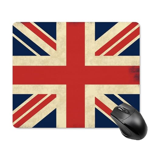 Mauspad mit UK-Flagge, quadratisch, Gaming-Mauspad, ultradünn, glatte Oberfläche und rutschfeste Gummiunterseite, wasserdicht, bequem, Mauspad für Computer, Laptop, 18 x 22 cm Mauspad mit UK-Flagge, quadratisch, Gaming-Mauspad, ultradünn, glatte Oberfläche und rutschfeste Gummiunterseite, wasserdicht, bequem, Mauspad für Computer, Laptop, 18 x 22 cm von POTSCBVW