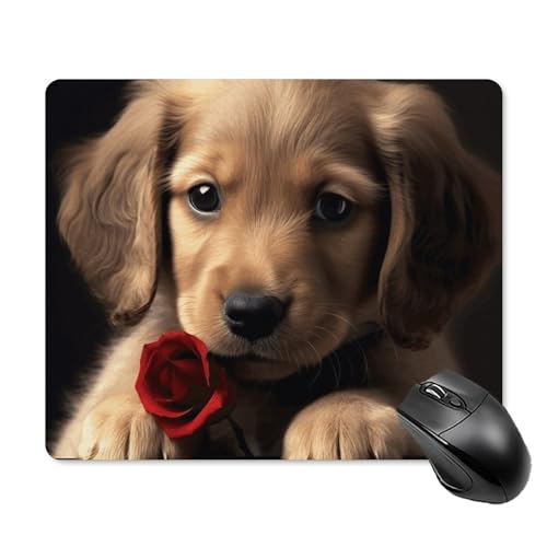 Mauspad mit niedlichem Hund, quadratisch, Gaming-Mauspad, ultradünn, glatte Oberfläche und rutschfeste Gummiunterseite, wasserdicht, bequem, Mauspad für Computer, Laptop, 18 x 22 cm Mauspad mit niedlichem Hund, quadratisch, Gaming-Mauspad, ultradünn, glatte Oberfläche und rutschfeste Gummiunterseite, wasserdicht, bequem, Mauspad für Computer, Laptop, 18 x 22 cm von POTSCBVW