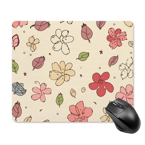 Mauspad mit schönem Blumenmuster, quadratisch, ultradünn, glatte Oberfläche und rutschfeste Gummiunterseite, wasserdicht, bequem, Mauspad für Computer, Laptop, 18 x 22 cm Mauspad mit schönem Blumenmuster, quadratisch, ultradünn, glatte Oberfläche und rutschfeste Gummiunterseite, wasserdicht, bequem, Mauspad für Computer, Laptop, 18 x 22 cm von POTSCBVW