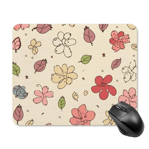 Mauspad mit schönem Blumenmuster, quadratisch, ultradünn, glatte Oberfläche und rutschfeste Gummiunterseite, wasserdicht, bequem, Mauspad für Computer, Laptop, 20 x 25 cm Mauspad mit schönem Blumenmuster, quadratisch, ultradünn, glatte Oberfläche und rutschfeste Gummiunterseite, wasserdicht, bequem, Mauspad für Computer, Laptop, 20 x 25 cm von POTSCBVW