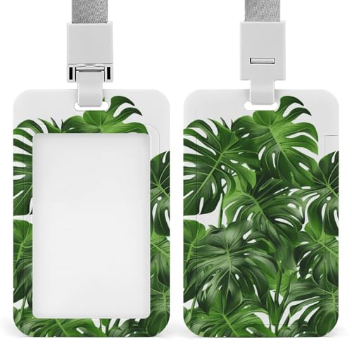 Monstera Deliciosa Bananenpalmen-Ausweishalter mit Umhängeband, vertikaler Kunststoff-Kartenschutz, langlebiger Ausweishalter für Lehrer, Krankenschwester, Beamte, Sicherheitspersonal Monstera Deliciosa Bananenpalmen-Ausweishalter mit Umhängeband, vertikaler Kunststoff-Kartenschutz, langlebiger Ausweishalter für Lehrer, Krankenschwester, Beamte, Sicherheitspersonal von POTSCBVW