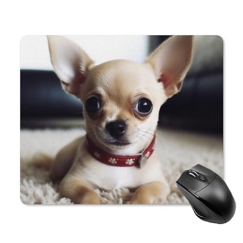 Niedliches Chihuahua-Mauspad, quadratisch, Gaming-Mauspad, ultradünn, glatte Oberfläche und rutschfeste Gummiunterseite, wasserdicht, bequem, Mauspad für Computer, Laptop, 18 x 22 cm Niedliches Chihuahua-Mauspad, quadratisch, Gaming-Mauspad, ultradünn, glatte Oberfläche und rutschfeste Gummiunterseite, wasserdicht, bequem, Mauspad für Computer, Laptop, 18 x 22 cm von POTSCBVW