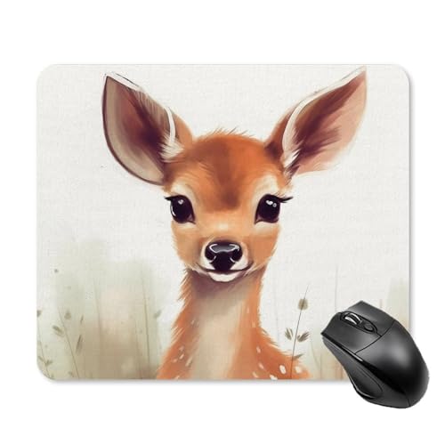Niedliches Hirsch-Mauspad, quadratisch, Gaming-Mauspad, ultradünn, glatte Oberfläche und rutschfeste Gummiunterseite, wasserdicht, bequem, Mauspad für Computer, Laptop, 25 x 30 cm Niedliches Hirsch-Mauspad, quadratisch, Gaming-Mauspad, ultradünn, glatte Oberfläche und rutschfeste Gummiunterseite, wasserdicht, bequem, Mauspad für Computer, Laptop, 25 x 30 cm von POTSCBVW