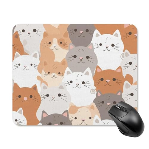Orange Cats Mauspad, quadratisch, Gaming-Mauspad, ultradünn, glatte Oberfläche und rutschfeste Gummiunterseite, wasserdicht, bequem, Mauspad für Computer, Laptop, 20 x 25 cm Orange Cats Mauspad, quadratisch, Gaming-Mauspad, ultradünn, glatte Oberfläche und rutschfeste Gummiunterseite, wasserdicht, bequem, Mauspad für Computer, Laptop, 20 x 25 cm von POTSCBVW