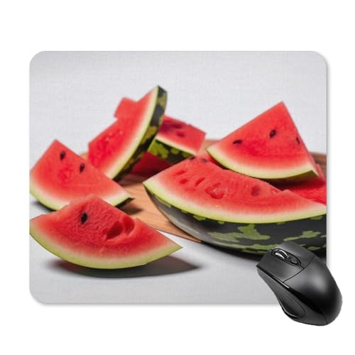 Quadratisches Gaming-Mauspad, Motiv: Wassermelone, ultradünn, glatte Oberfläche und rutschfeste Gummiunterseite, wasserdicht, bequem, Mauspad für Computer, Laptop, 25 x 30 cm Quadratisches Gaming-Mauspad, Motiv: Wassermelone, ultradünn, glatte Oberfläche und rutschfeste Gummiunterseite, wasserdicht, bequem, Mauspad für Computer, Laptop, 25 x 30 cm von POTSCBVW