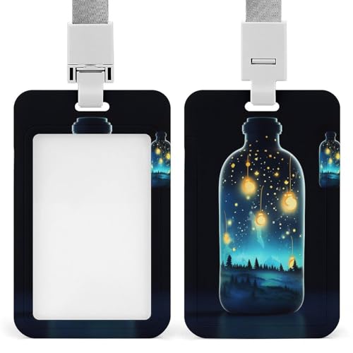 Schöner Ausweishalter "Bottle of the Night" mit Umhängeband, vertikaler Kunststoff-Kartenschutz, langlebiger Ausweishalter für Lehrer, Krankenschwester, Beamte, Sicherheitspersonal Schöner Ausweishalter "Bottle of the Night" mit Umhängeband, vertikaler Kunststoff-Kartenschutz, langlebiger Ausweishalter für Lehrer, Krankenschwester, Beamte, Sicherheitspersonal von POTSCBVW