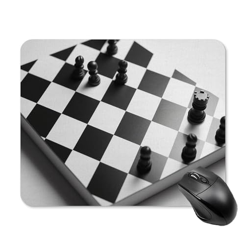 Schwarz-weißes Schachbrett-Mauspad, quadratisch, Gaming-Mauspad, ultradünn, glatte Oberfläche und rutschfeste Gummiunterseite, wasserdicht, bequem, Mauspad für Computer, Laptop, 20 x 25 cm Schwarz-weißes Schachbrett-Mauspad, quadratisch, Gaming-Mauspad, ultradünn, glatte Oberfläche und rutschfeste Gummiunterseite, wasserdicht, bequem, Mauspad für Computer, Laptop, 20 x 25 cm von POTSCBVW