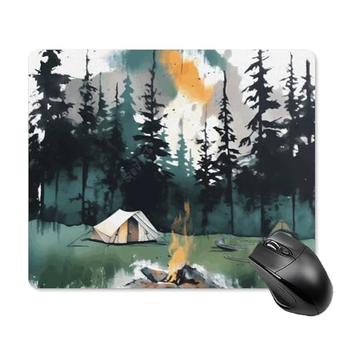 Wilderness Nature Camping-Mauspad, quadratisch, Gaming-Mauspad, ultradünn, glatte Oberfläche und rutschfeste Gummiunterseite, wasserdicht, bequem, Mauspad für Computer, Laptop, 18 x 22 cm Wilderness Nature Camping-Mauspad, quadratisch, Gaming-Mauspad, ultradünn, glatte Oberfläche und rutschfeste Gummiunterseite, wasserdicht, bequem, Mauspad für Computer, Laptop, 18 x 22 cm von POTSCBVW