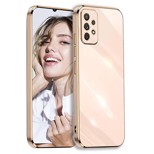 POUHYE Handyhülle für Samsung Galaxy A33 5G Hülle Original, Mädchen Galvanisierte Kameraschutz Weich TPU Silikon Schutzhülle Ultra Dünn Case Stoßfeste Hülle für Samsung Galaxy A33 5G Rosa von POUHYE