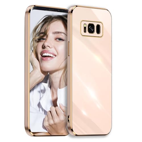 POUHYE Handyhülle für Samsung Galaxy S8 Plus / S8+ Hülle Original, Mädchen Galvanisierte Kameraschutz Weich TPU Silikon Schutzhülle Ultra Dünn Case Stoßfeste Hülle Samsung S8 Plus / S8+ Rosa von POUHYE