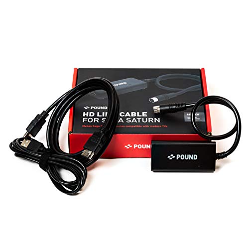POUND HDMI HD Verbindungskabel für Sega Saturn - HDMI Kabel Native RGB-Bildqualität, 720p Auflösung, mit Micro USB Kabel zur Stromversorgung von POUND