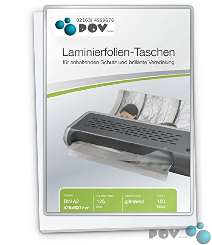 POV® Laminierfolien A2 (426 x 600 mm), 2 x 125 mic, glänzend, Verpackungseinheit: 100 Stück von POV