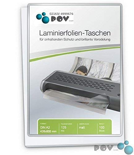 POV® Laminierfolien A2 (426 x 600 mm), 2 x 125 mic, matt, Verpackungseinheit: 100 Stück von POV