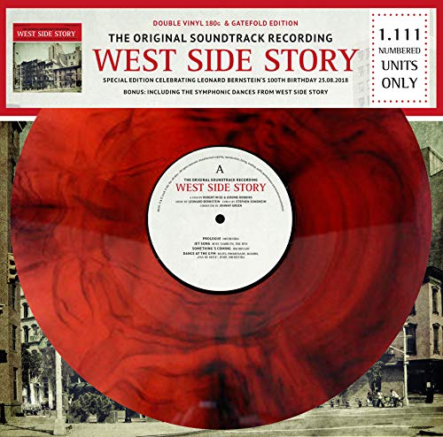 West Side Story - Original Soundtrack & Symphonic Dances - Special Edition - 2LP Gatefold Sleeve - Limitiert & nummeriert (1111 Stück) 180 Gr. Red Marble Vinyl [Vinyl LP] von POWER STATION