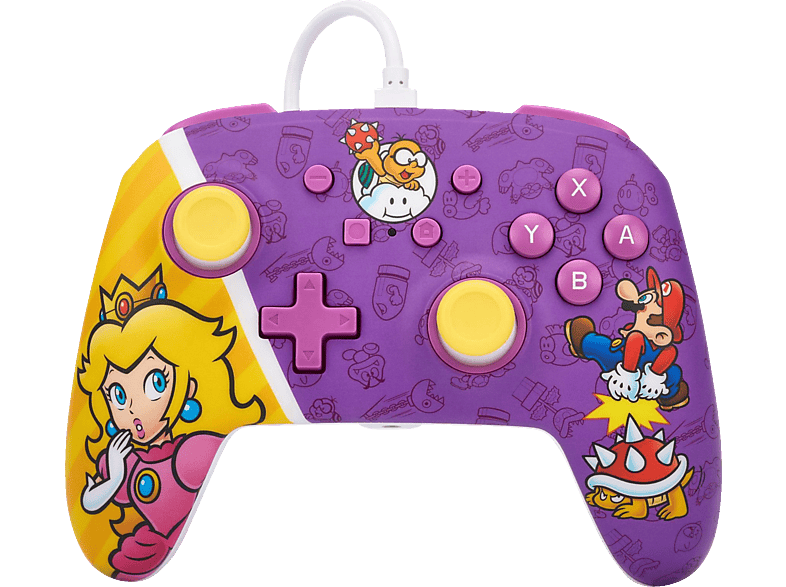 POWERA Verbesserter kabelgebundener – Princess Peach Battle Controller Mehrfarbig für Nintendo Switch, Switch Lite, OLED von POWERA