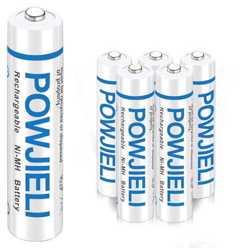 POWJIELI AAA Akku 1100mAh 6 Stück,Wiederaufladbare NI-MH Batterien mit geringer Selbstentladung, 1.2V vorgeladen Ideal für Solarleuchten, Gartenlampen, Spielzeug, LED-Lichterketten POWJIELI AAA Akku 1100mAh 6 Stück,Wiederaufladbare NI-MH Batterien mit geringer Selbstentladung, 1.2V vorgeladen Ideal für Solarleuchten, Gartenlampen, Spielzeug, LED-Lichterketten von POWJIELI