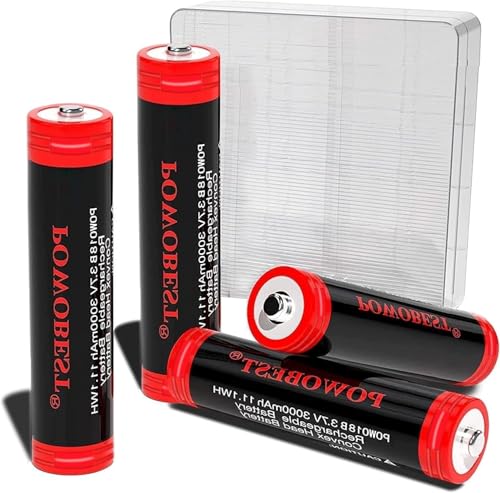 3000mAh NiMH Akku 3,7V wiederaufladbar NiMH Akku POWO18B mit Schutzhülle Nr.: 1818-666-888B Ideal für Taschenlampen Produktpatent Nummer: 015037694-0002 3000mAh NiMH Akku 3,7V wiederaufladbar NiMH Akku POWO18B mit Schutzhülle Nr.: 1818-666-888B Ideal für Taschenlampen Produktpatent Nummer: 015037694-0002 von POWOBEST