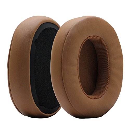 Poyatu Ersatz-Ohrpolster, kompatibel mit Skullcandy Crusher/ANC/EVO Bluetooth Wireless Hesh 3 & EVO & ANC Kopfhörer, Grau/Hellbraun, Memory-Schaum, Ohrpolster, Reparaturteile, Braun von POYATU