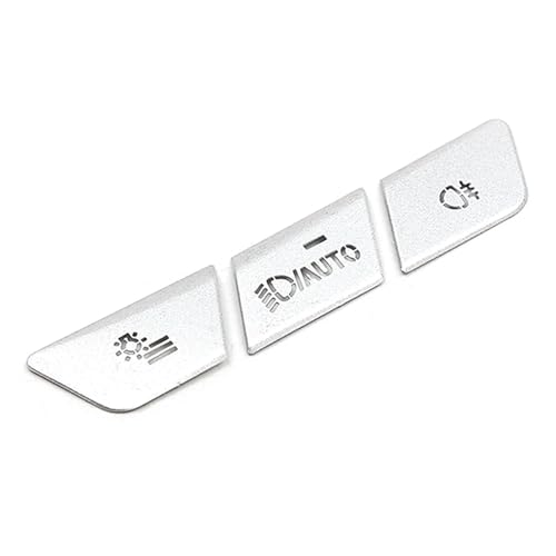POYNMRE Kompatibel mit BMW X1 U11 2023+ Aluminiumlegierung Silber Auto Styling Auto Scheinwerfer Schalter Knopf Aufkleber Auto Innenzubehör 3 Stück POYNMRE Kompatibel mit BMW X1 U11 2023+ Aluminiumlegierung Silber Auto Styling Auto Scheinwerfer Schalter Knopf Aufkleber Auto Innenzubehör 3 Stück von POYNMRE