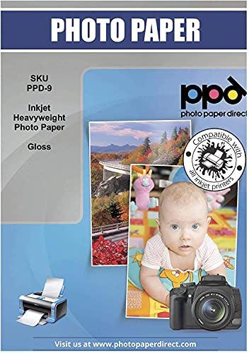 PPD 100 x A3 Inkjet Fotopapier Premium Glänzend 260 g/m2, Sofort Trocken, Wasserfest PPD-9-100 von PPD