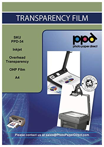PPD 5 x A4 Inkjet Premium Overheadfolie für vollfarbige Ausdrucke in höchster Qualität PPD-34-5 von PPD