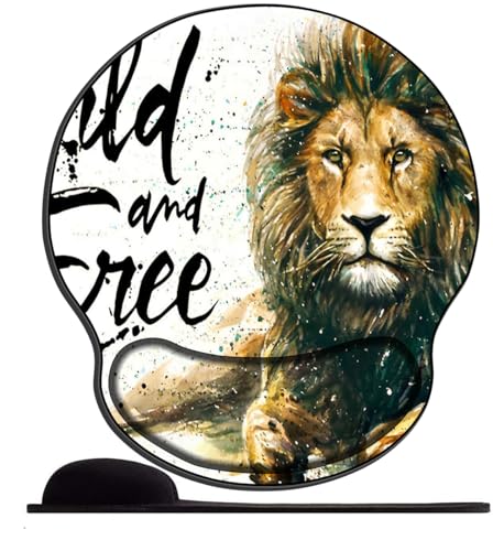 3D Ergonomisches Mauspad Mousepad mit Handauflage Komfort Mauspad mit Gedächtnisschaum Handgelenkauflage -Wildes und freies Tier Löwe 3D Ergonomisches Mauspad Mousepad mit Handauflage Komfort Mauspad mit Gedächtnisschaum Handgelenkauflage -Wildes und freies Tier Löwe von PPTRTYQT