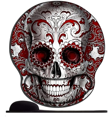 3D Mauspad mit Handauflage, Mauspad Handgelenkauflage,Ergonomisches Mousepad,Gaming Mouse Pad für Computer, Laptop,Büro -Totenkopf rot 3D Mauspad mit Handauflage, Mauspad Handgelenkauflage,Ergonomisches Mousepad,Gaming Mouse Pad für Computer, Laptop,Büro -Totenkopf rot von PPTRTYQT