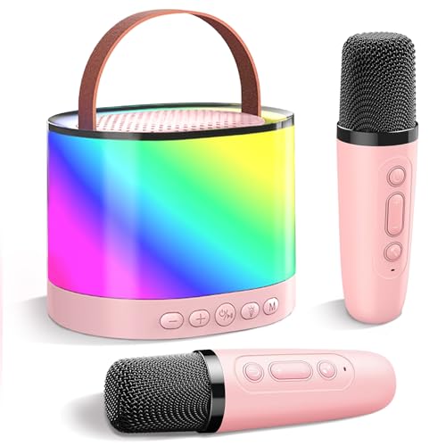 PQETBV Karaoke Maschine Kinder, Karaoke Maschine mit 2 Mikrofonen, Tragbares Bluetooth Karaoke Maschine, Geschenke Spielzeug 3-12 Jahre für Mädchen und Jungen PQETBV Karaoke Maschine Kinder, Karaoke Maschine mit 2 Mikrofonen, Tragbares Bluetooth Karaoke Maschine, Geschenke Spielzeug 3-12 Jahre für Mädchen und Jungen von PQETBV